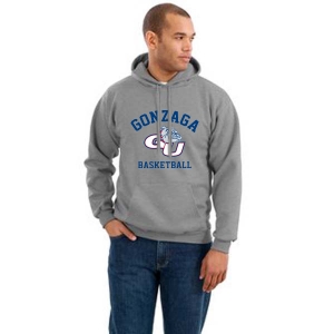 Gonzaga Basketball Screen Printed Pullover Hooded Sweatshirt