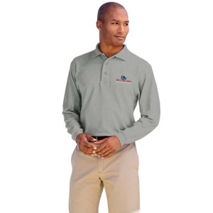 Gonzaga Basketball Embroidered Long Sleeve Silk Touch Sport Shirt