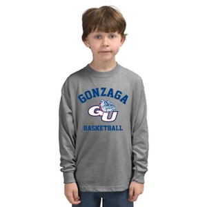 Gonzaga Basketball Screen Printed Youth Long Sleeve T-Shirt