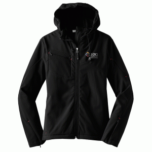 Healthcare Resource Group Embroidered Ladies Textured Hooded Soft Shell Jacket