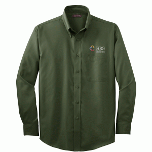 Healthcare Resource Group Embroidered Herringbone Non-Iron Button-Down Shirt. 