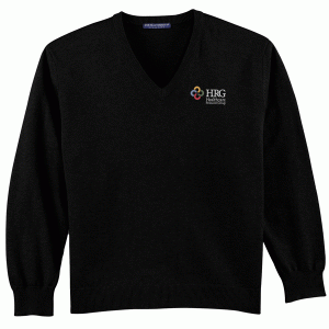 Healthcare Resource Group Embroidered Fine-Gauge V-Neck Sweater