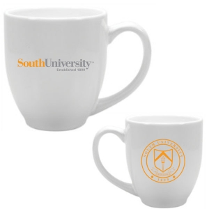 South University 15 oz bistro mug - glossy white