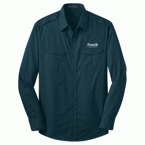South University - Stain-Resistant Roll Sleeve Twill Shirt.