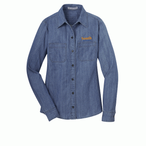 South University Ladies Denim Shirt with Patch Pockets