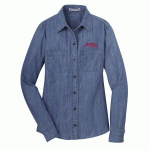 Colorado Technical University Ladies Denim Shirt with Patch Pockets