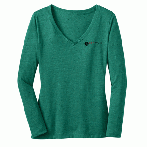 RedFynn Technologies  - Ladies Textured Long Sleeve V-Neck with Button Detail.