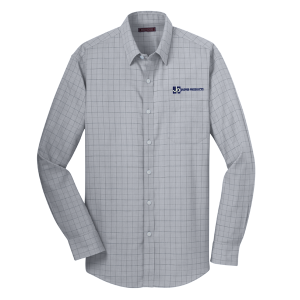 Jasper Products Windowpane Plaid Non-Iron Shirt.