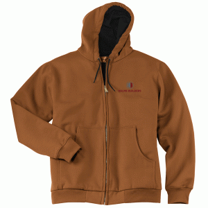 Halme Builders Heavyweight Full Zip Hooded Sweatshirt with Thermal Lining