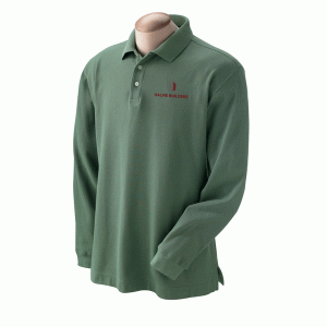 Halme Builders Men's Pima Pique Long-Sleeve Polo