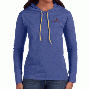 Halme Builders Ladies' Ringspun Long-Sleeve Hooded T-Shirt