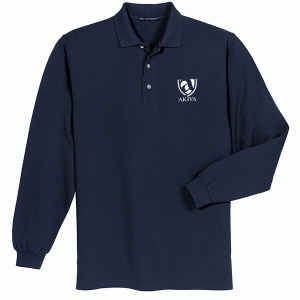 Akiva School Long Sleeve Pique Knit Polo Shirt