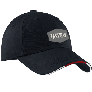 Fast Way Freight Sandwich Bill Cap with Striped Closure