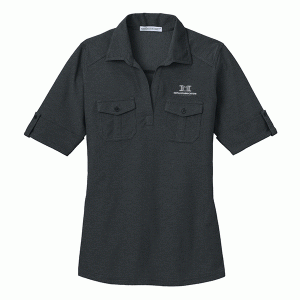 Metals Fabrication Company Ladies Oxford Pique Double Pocket Polo