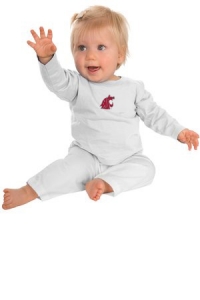 Washington State University Embroidered Infant Long Sleeve Tee