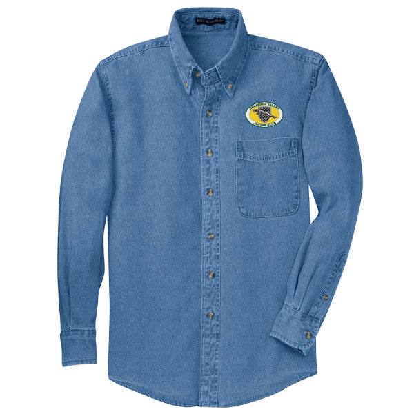 Stonewashed Long Sleeve Denim Shirt