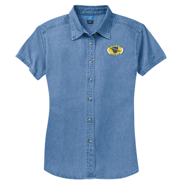Ladies Short Sleeve Denim Shirt