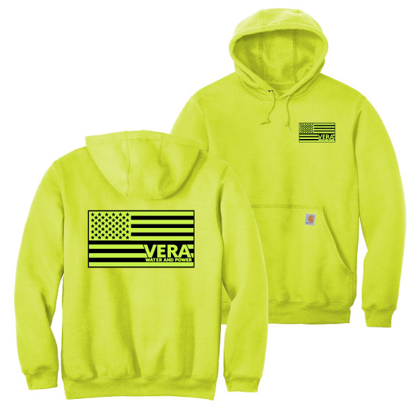 Carhartt Midweight Hooded Sweatshirt. High Viz