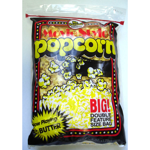Custom Popcorn Fundraiser 6 oz Bag of Real Butter Popcorn Custom