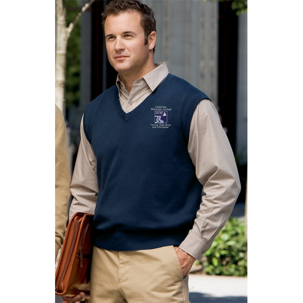 Lakeview Business College Fine-Gauge V-Neck Sweater Vest | Lakeview  Business College