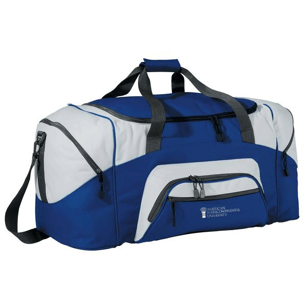 AIU Embroidered Color Block Sport Duffel | AIU Virtual