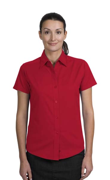 EWU Ladies Short Sleeve Easy Care Shirt - Embroidered