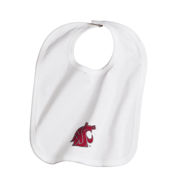 Washington State Cougars Infant Interlock Bib - Embroidered 