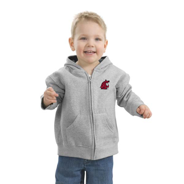 Washington State Cougars Toddler Full Zip Hoodie - Embroidered