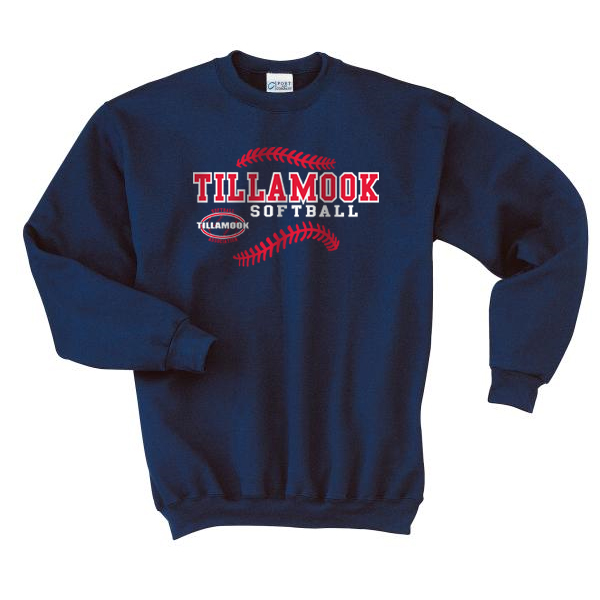 Tillamook Softball Crewneck Sweatshirt Tillamook Softball Association