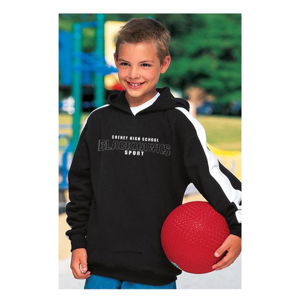 Cheney High School Volleyball Youth Pullover Hooded Sweatshirt with Stripe Cheney High School