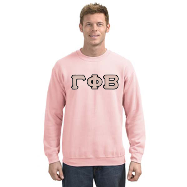 GPHI Gamma Phi Beta Pink Letter Sorority Crewneck Sweatshirt 